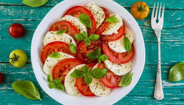 Salade de tomates et mozzarella
