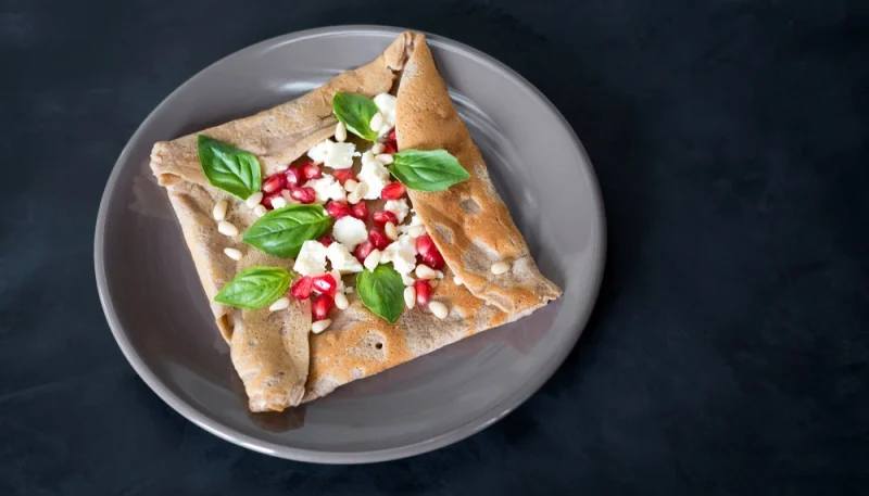 Crêpes aux épinards et fromage de chèvre