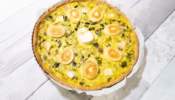 Quiche aux poireaux et fromage de chèvre