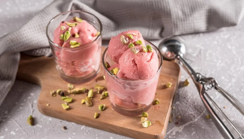 Sorbet à la rhubarbe