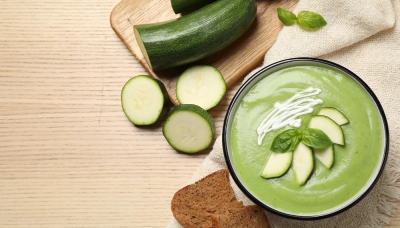 Soupe de courgettes au lait de coco