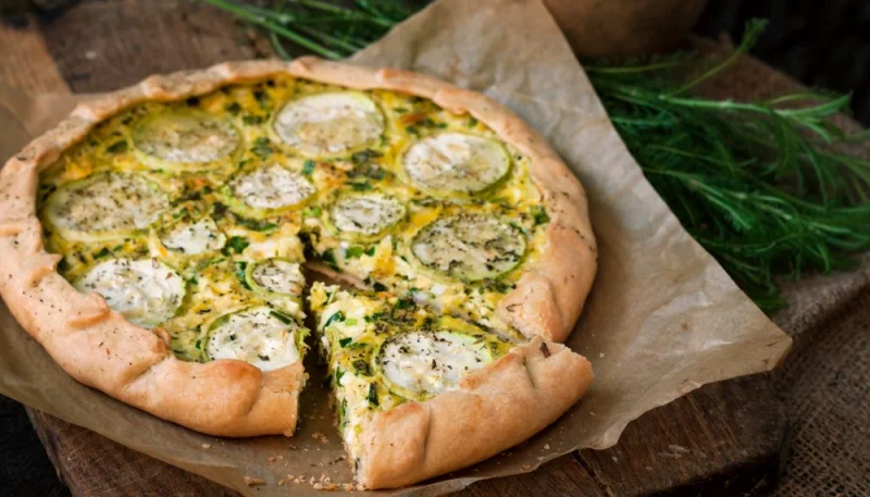 Tarte aux courgettes et au fromage de chèvre
