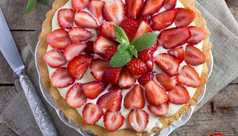 Tarte aux fraises et à la crème chantilly