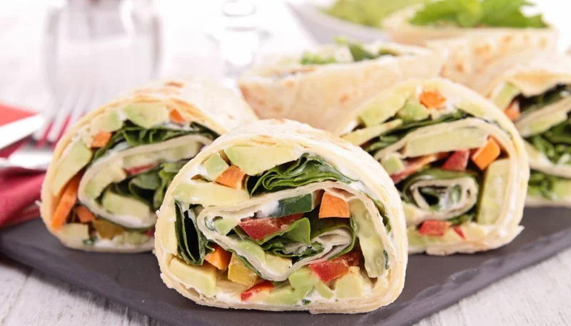 Wraps aux légumes grillés