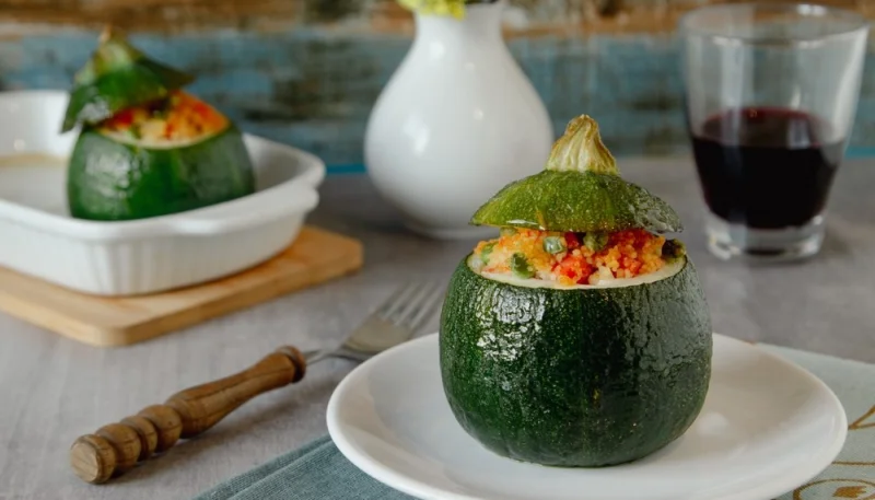 Courgette farcie vegan