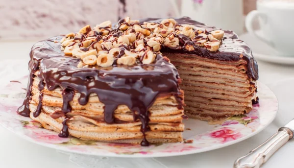 Gâteau de crêpes au chocolat