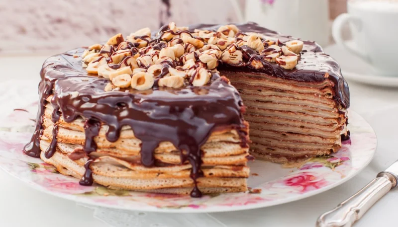 Gâteau de crêpes au chocolat