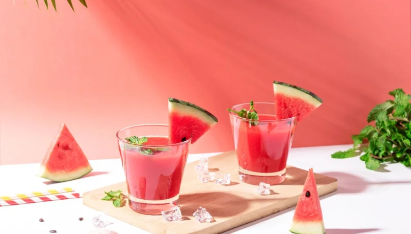 Jus de pastèque et menthe