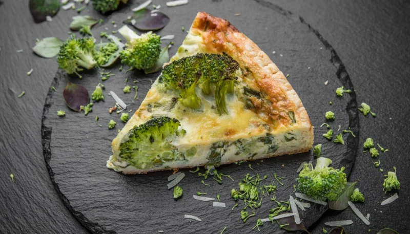 Tarte aux brocolis et mozzarella