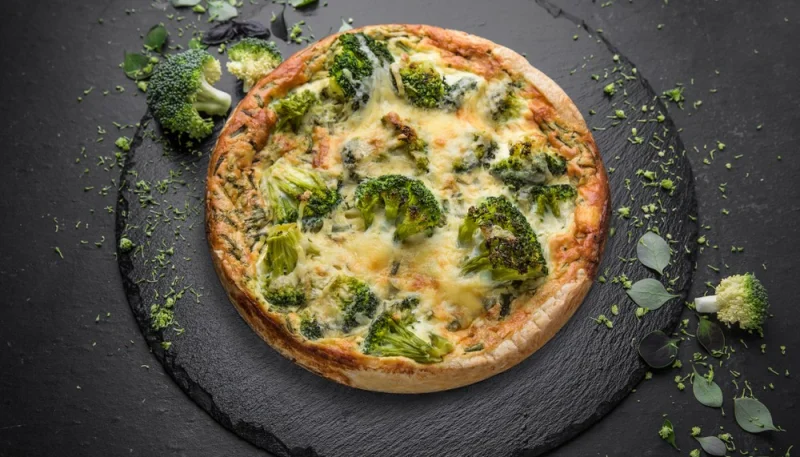 Tarte aux brocolis et roquefort