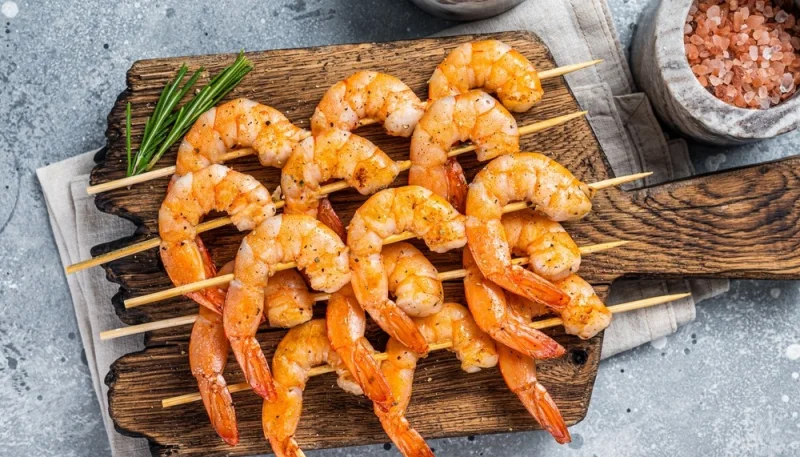Brochettes de gambas au barbecue