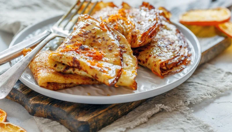 Crêpes Suzette flambées