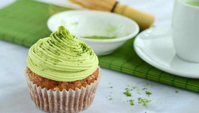 Cupcakes au thé matcha