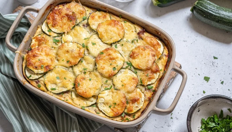 Gratin de courgettes au parmesan