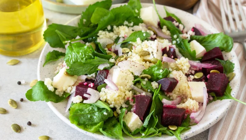 Salade de betteraves et chèvre
