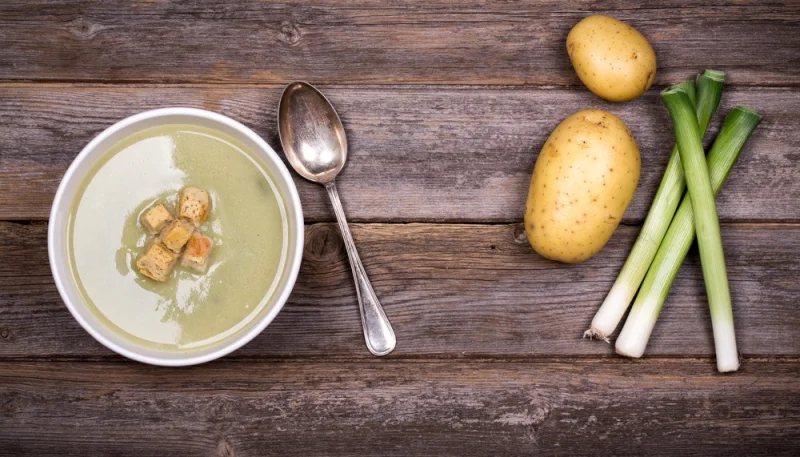Soupe de poireaux et pommes de terre