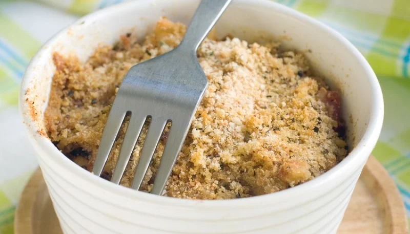 Crumble de poireaux et chèvre frais