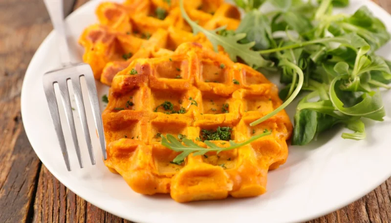 Gaufres épicées à la patate douce