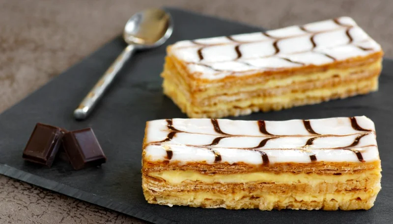 Mille-feuille vanille à la crème pâtissière