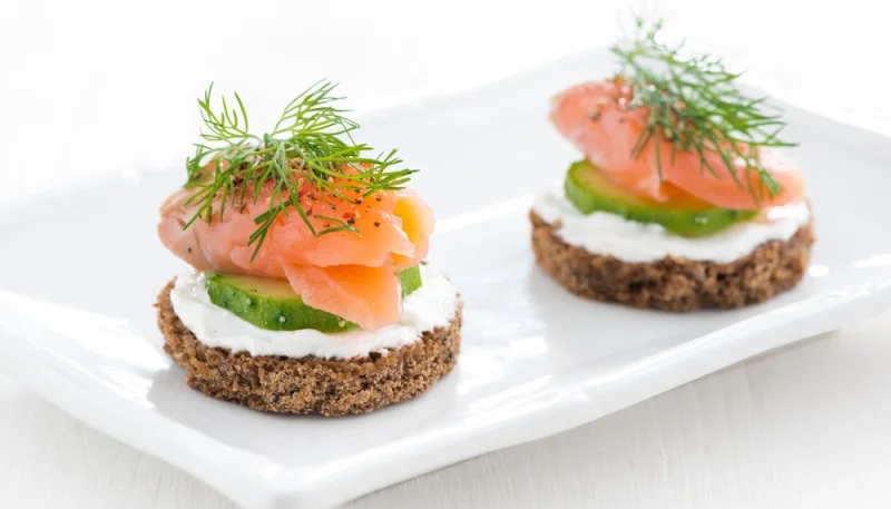 Tartine suédoise au saumon