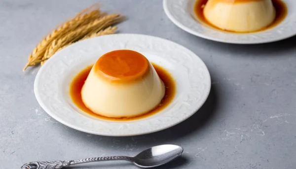 Crème caramel renversée