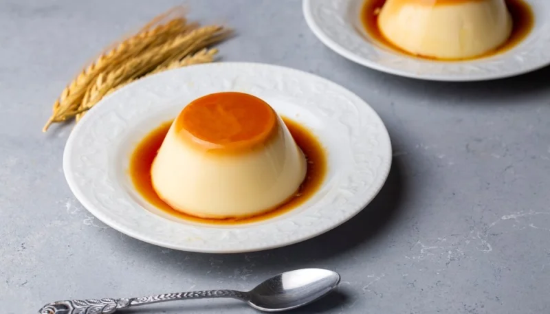 Crème caramel renversée