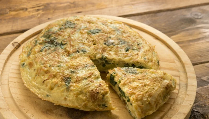 Frittata aux épinards et fromage de chèvre