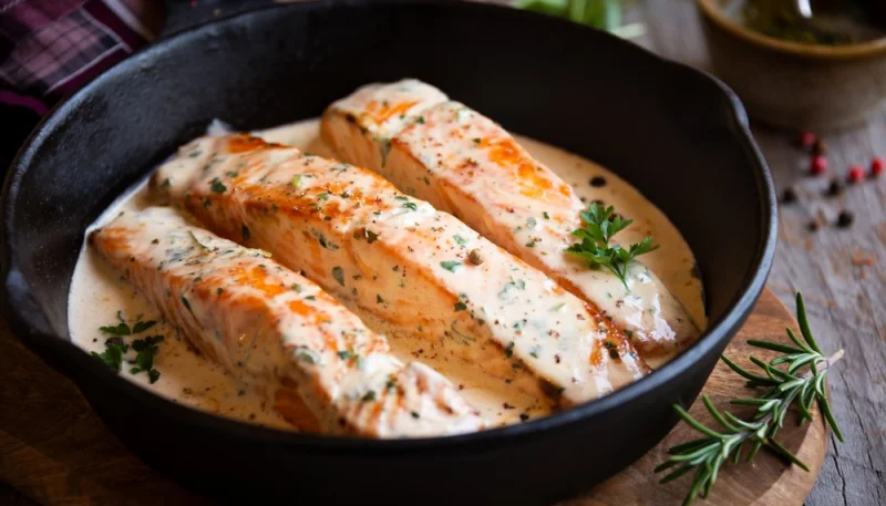 Pavé de saumon au beurre citronné