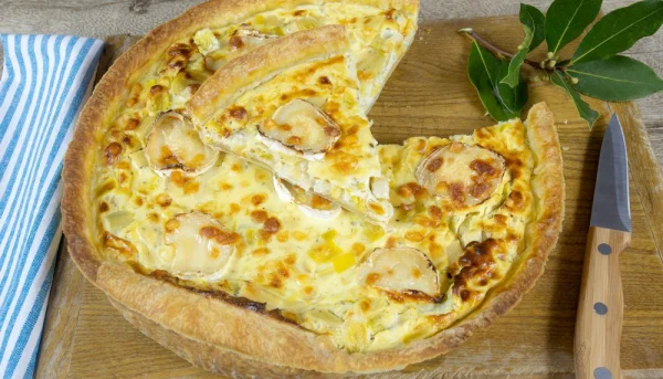 Tarte salée au fromage de chèvre et miel