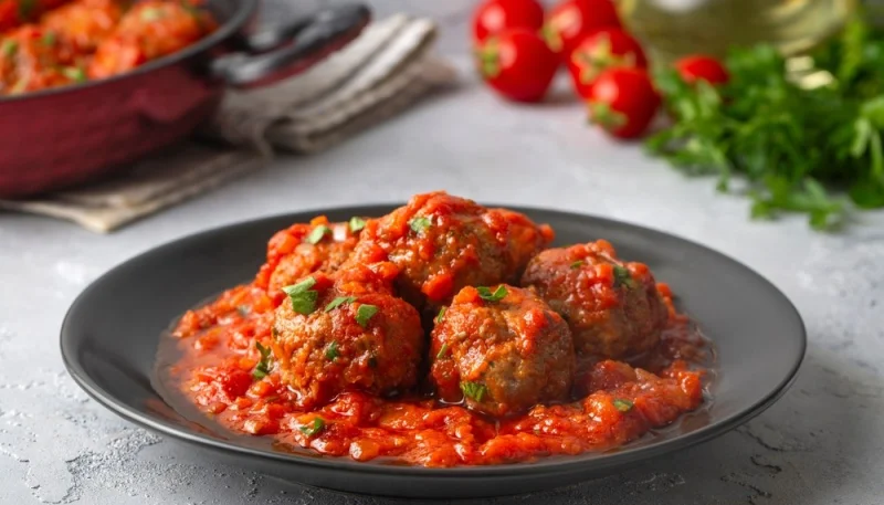 Boulettes de bœuf aux épices et sauce tomate