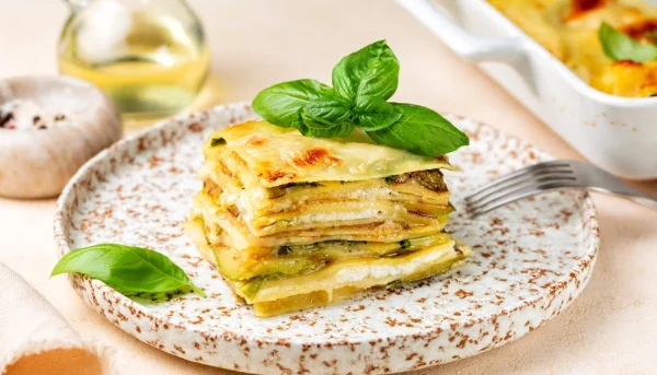 Lasagnes au fromage de chèvre et courgettes