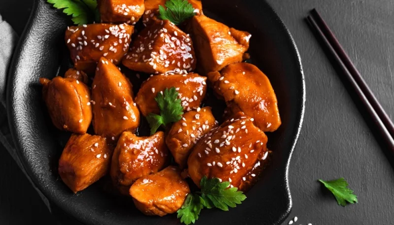 Poulet au sésame et miel