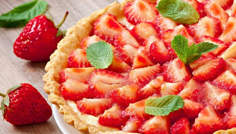 Tarte aux fraises et crème pâtissière