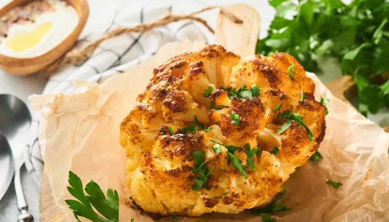 Chou-fleur rôti entier aux épices