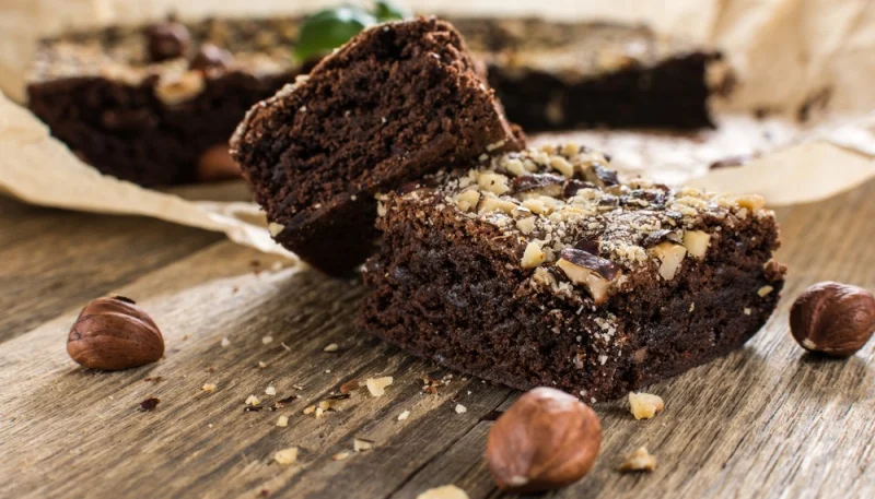 Fondant au chocolat et noisettes