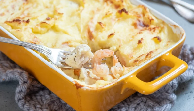 Gratin de fruits de mer à la béchamel
