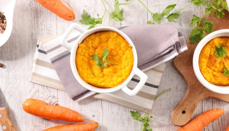 Mini-flans de carottes et coriandre