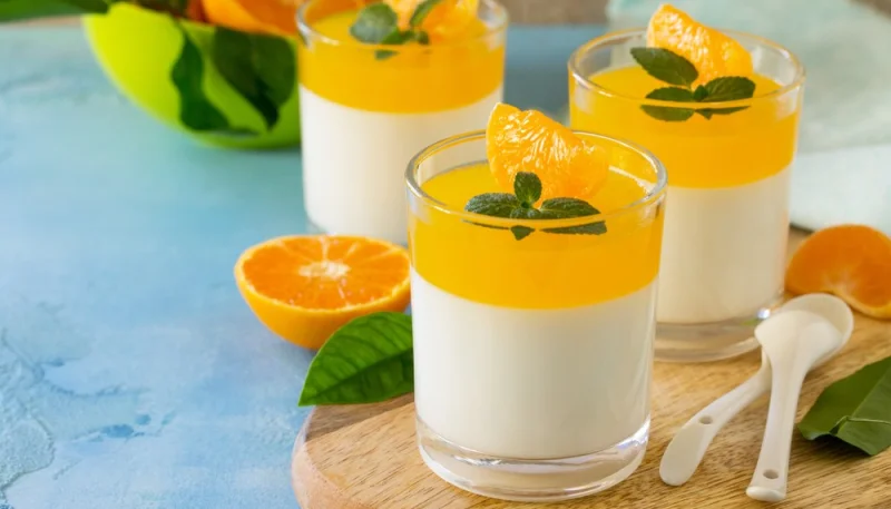 Panna cotta au coulis de clémentines