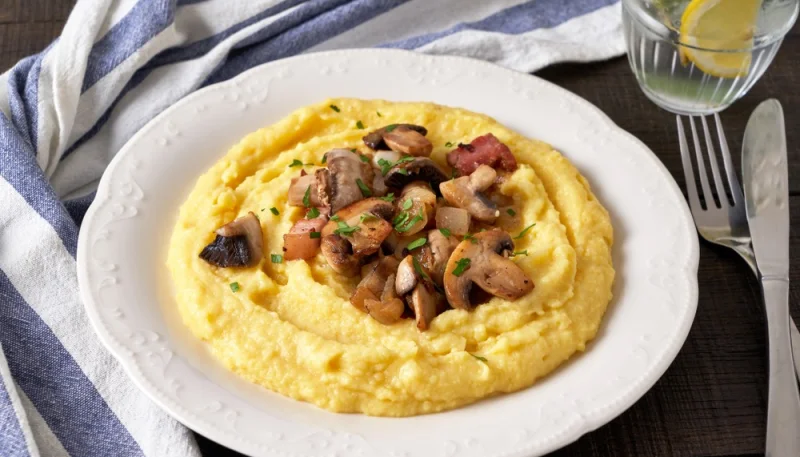 Polenta crémeuse aux champignons