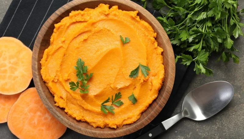 Purée de carottes et patates douces au cumin