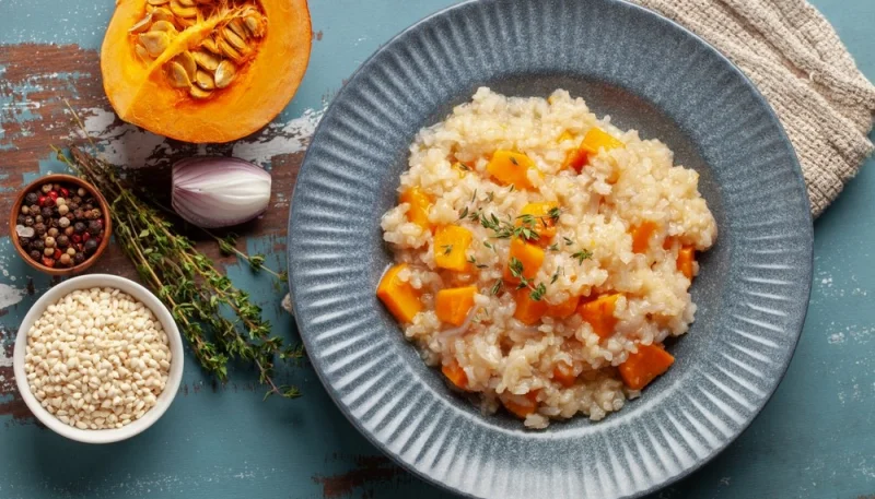 Risotto au potimarron et thym