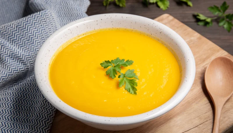 Soupe de courge butternut au curry