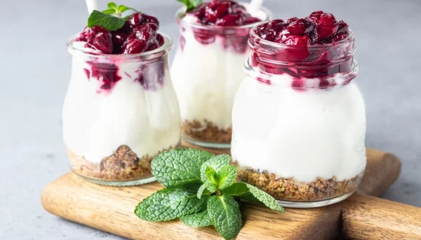 Cheesecake en verrine aux cerises