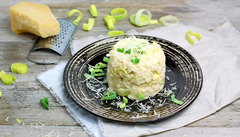 Risotto aux poireaux et au parmesan