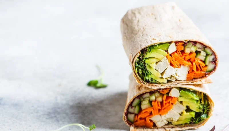 Wraps végétariens colorés