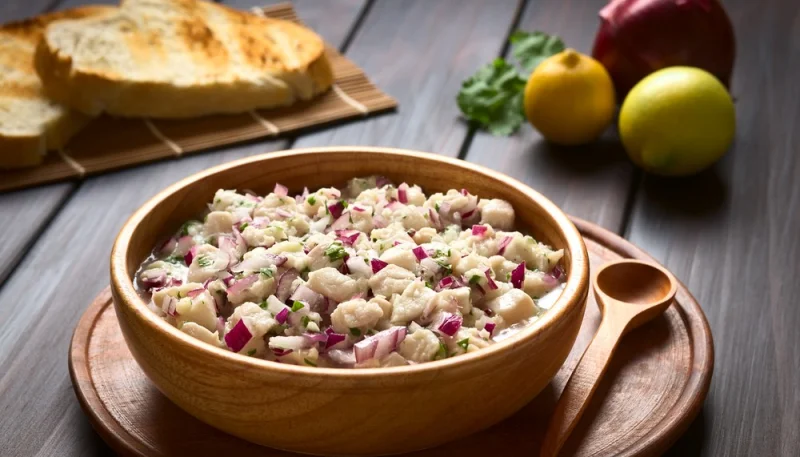 Ceviche de daurade au citron et coriandre