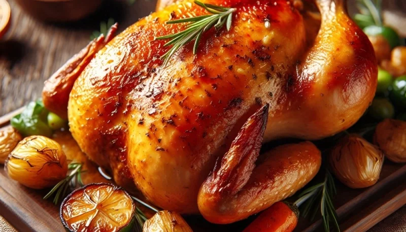 Poulet rôti entier