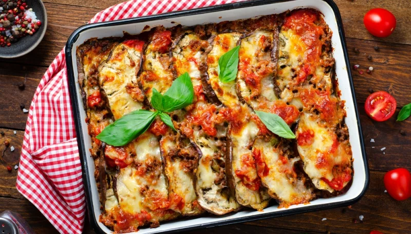 Gratin fondant d’aubergines au four