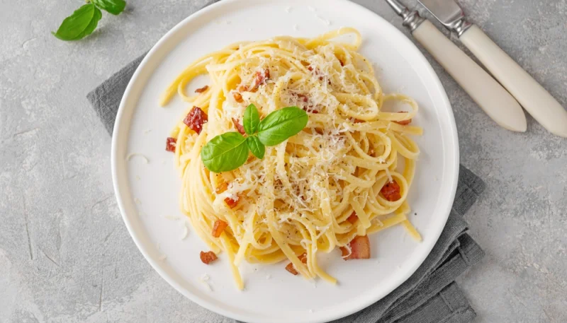 Pâtes à la carbonara simplifiées