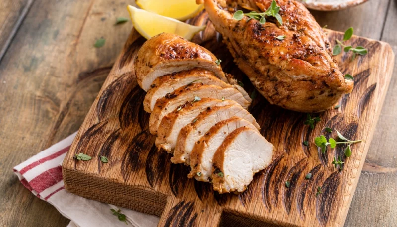 Poitrine de poulet rôtie aux herbes